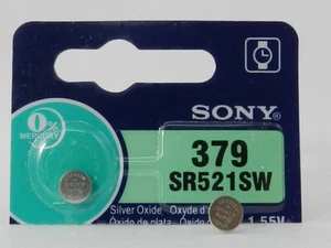 SONY 379 SR521SW Watch Battery 1Pc. (Exp. 10/2028) - Picture 1 of 2
