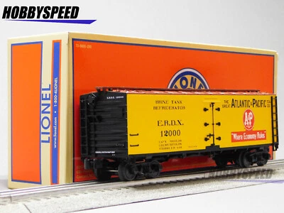 LIONEL ATLANTIC & PACIFIC WOODSIDE REEFER #12000 A&P O GAUGE train 2442211 NEW - Image 1 of 4