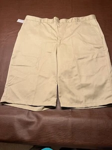 Galaxy By Harvic Mens Size 42 Beige Khaki Cotton Blend Shorts - Picture 1 of 3