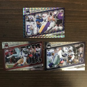 -3 BANG! INSERT CARD LOT- 2023 Mosaic Football Warner Williams Collins PRIZM 