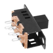 10Pcs High Knob 6 Pin 3 Position DPDT Panel Slide Switch 0.5A 50V DC L2A7