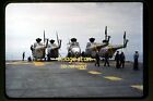USAF Helicopters on USS Saipan Navy Ship  to Vietnam in1954, Original Slide j14b