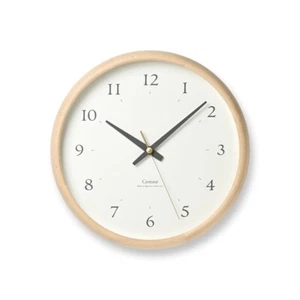 Lemnos Reloj de Pared PC23-14 WH Blanco Reloj Centor Analógico Color Natural Madera Japón - Imagen 1 de 4