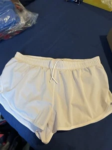 All In Motion Women's Lined Running Athletic Shorts White Print Size Large - Bild 1 von 10