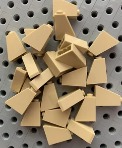 Lego Slope 65 Degree1x2x2 Tan Slopes Roof Tile 60481 Bricks Blocks New Lot Of 24 - Picture 1 of 3