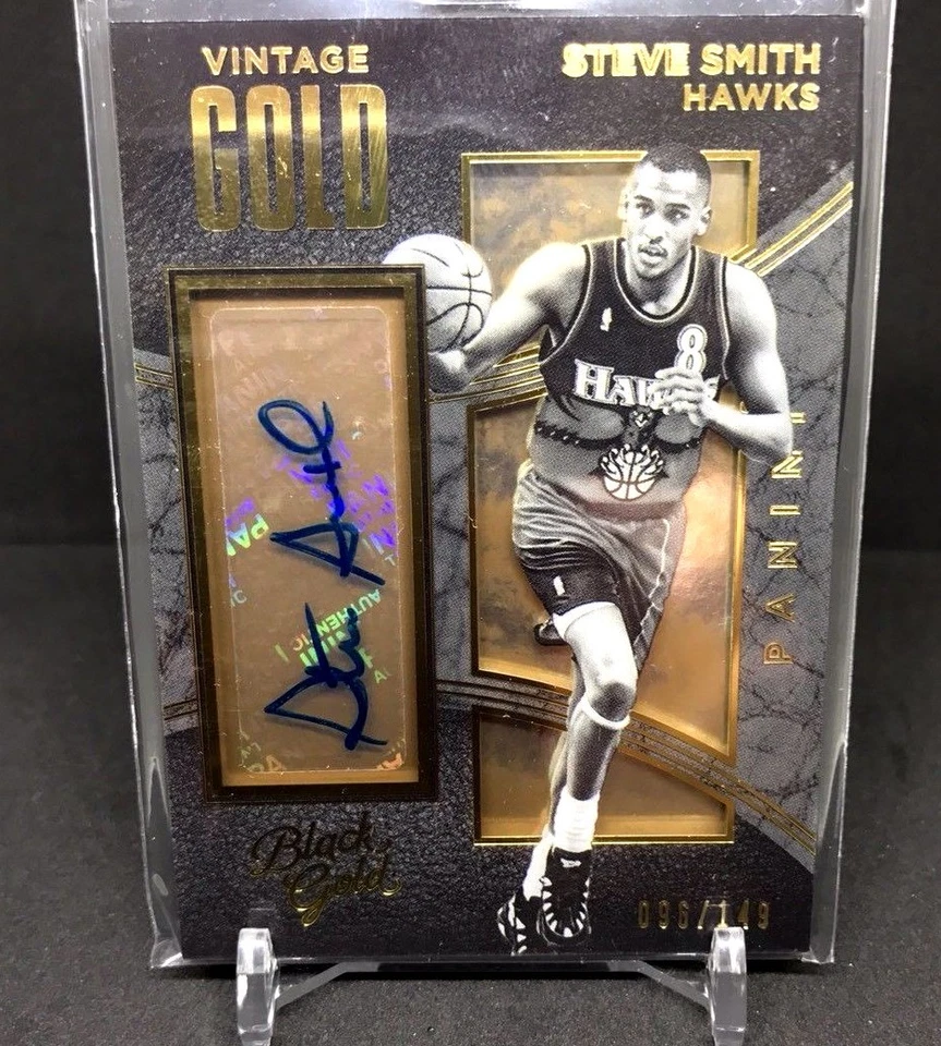 Steve Smith 2015-16 Panini Black Gold Vintage Gold Auto SP#96/149!Hawks G AUTO - Image 1 of 1