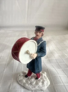 Vintage 1991 Mervyn's Christmas Village Square Drummer Musician Figurine 4" - Picture 1 of 7
