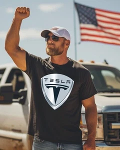 Tesla Motor Cyber Truck Elon Musk SpaceX Cybertruck Cybercab BlackTee T-Shirt XL - Picture 1 of 2