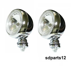 2 Phares Halogène Antibrouillard Supplementaire 12V Ampoule H3 Voiture 4x4 Moto - Imagen 1 de 6