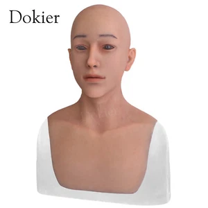 Máscara de silicona realista para hombre joven máscara de cabeza facial completa para travestismo cosplay - Imagen 1 de 10