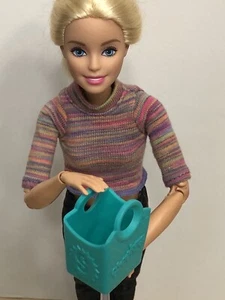1 BARBIE Supermarket FOOD SHOPPING BAG BASKET GREEN MINI TOTE Grocery PURSE - Picture 1 of 6