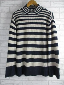 Seed Heritage womens jumper top sweater navy blue beige stripe M wool mix - Picture 1 of 9