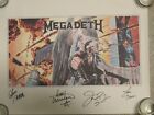 Megadeth podpisany United Abominations rzadki plakat litowy z autografem JSA LOA