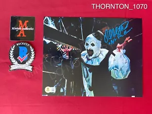 David Howard Thornton Terrifier 3 signed 8x10 photo Art the Clown Beckett horror - Picture 1 of 3