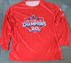 Angels 2002 World Series 20th Anniversary Red Long Sleeve Shirt Size XL 6/22/22 - Picture 1 of 4