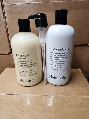 Lavado facial exfoliante Philosophy PURITY One Step & The Microdelivery 2 botellas Foto 1 de 3