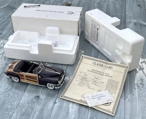 1:24 DANBURY MINT 1948 CHRYSLER TOWN & COUNRY CONVERTIBLE MAROON & REAL WOOD - Picture 1 of 24