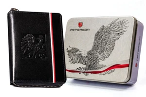 Cartera patriótica de cuero con cremallera - Peterson - Imagen 1 de 9