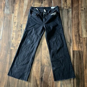 Rag & Bone Women’s Wide Leg Jeans Straight Black Size 28 (Actual 27 x 25) - Picture 1 of 12
