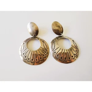 Vintage Ohrringe Sterlingsilber Concho Navajo - Bild 1 von 4