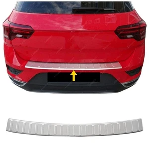 Cromato Protezione Paraurti (Spazzolato) ACCIAIO Per VW T-ROC 2017-SU - Picture 1 of 10