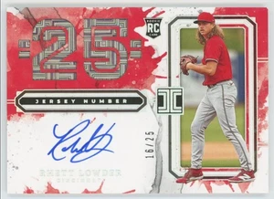 2025 Panini Impeccable SILVER Jersey Number Rhett Lowder Rookie Auto /25 #INS-RL - Picture 1 of 2