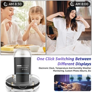 Digital Alarm Clock with LCD Display USB Powered WI-FI Digital Clock TasDu - Picture 1 of 11