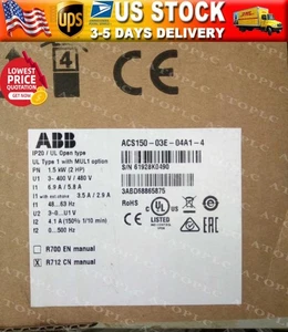 Nuevo inversor ABB ACS150-03E-04A1-4 ACS15003E04A14 envío rápido - Imagen 1 de 2