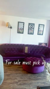 Couch Bed Sofa Sectional Living Room. Beautiful Two Piece With￼ Ottoman Included - Picture 1 of 2