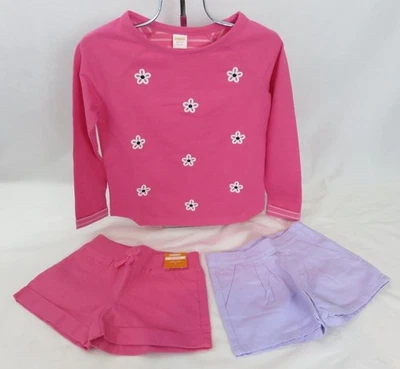 NUEVO Lote Gymboree Rosa Bordado Flor Top y Pantalones Cortos de Sol + Janie & Jack Talla 7 Foto 1 de 4