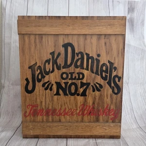 Caja de vaso de madera de whisky Jack Daniels de colección estante de vidrio de chupito - Imagen 1 de 5