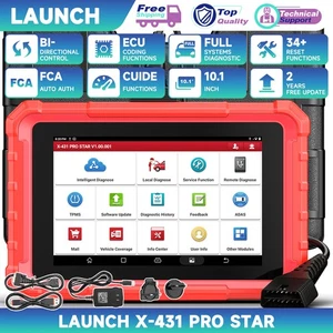 LAUNCH X431 PRO Star Elite Bidirectional OBD2 Scanner E-CU Coding DPF Tablet - Foto 1 di 11