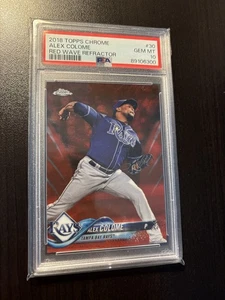 ALEX COLOME 2018 TOPPS CHROME RED WAVE REFRACTOR #D 2/5 PSA 10!!! - Picture 1 of 2