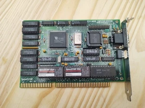 1991 16-Bit ISA VGA CARD Diamond SpeedSTAR Rev C6 FTUSPEEDC 1 MB DRAM ET4000AX - Picture 1 of 3