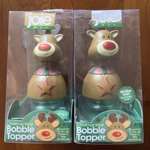DOS cabezas de bobble de vino de Navidad Joie - Imagen 1 de 3