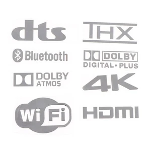 Dolby Bluetooth WiFi THX DTS TrueHD Surround Speaker Certyfikat Metalowa naklejka - Zdjęcie 1 z 17