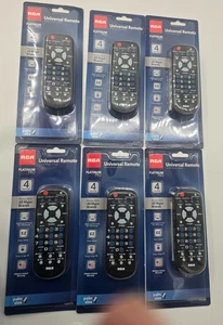 Six (6) BRAND NEW RCA RCR503BE: UNIVERSAL Remote Control of 3 Device - Picture 1 of 9