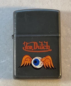 Vintage Zippo Lighter Von Dutch Flying Eyeball - Flame Rite Artist Kenny Howard - Picture 1 of 7