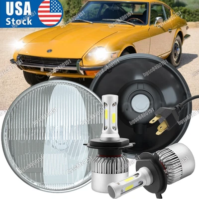 Faro LED redondo 2 piezas 7" ajuste 1970-1983 para Datsun 240Z 260Z 280ZX más nuevo Foto 1 de 4