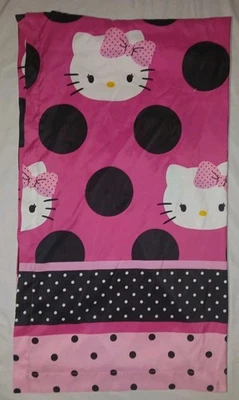 HELLO KITTY SANRIO TWIN ПЛОСКИЙ ЛИСТ РОЗОВЫЙ ЧЕРНЫЙ БЕЛЫЙ - Изображение 1 из 4