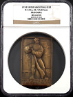 1934 Swiss Shooting Fest Medal, R-433a, AE, 57x87 mm, Fribourg, MS 64 BN by NGC!