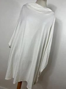 Camisa túnica Bryn Walker 2X de gran tamaño blanca cuello alto elástica fluida para mujer L3 - Imagen 1 de 7