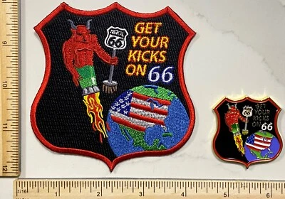 MILITARY BLACK OPS NRO PATCH - NROL-66 VERSION (b) GET YOUR KICKS ON 66 - Image 1 of 4