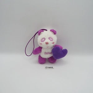 AAA Bear Panda C1605 Purple heart Mascot 3.5" Furyu Plush Toy Doll Japan - Picture 1 of 5
