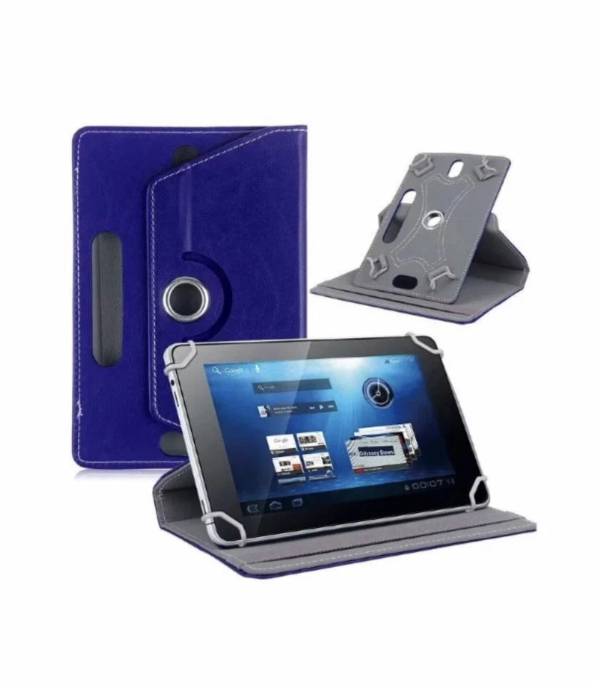 360° 对开式 皮革 外壳 保护套 适合通用 Android 平板电脑 7" 8" 9" 10" 10.1" — 第 1/4 张图片