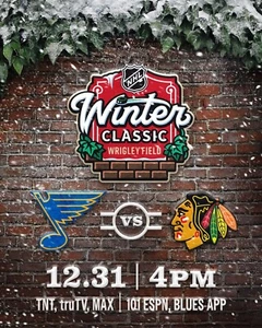 St Louis Blues vs Chicago Blackhawks 2025 Winter Classic 8x10 NHL Hockey Photo - Picture 1 of 1