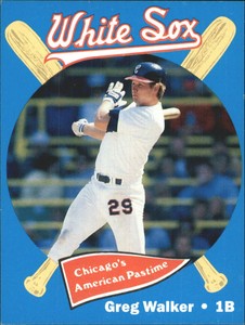 1989 Chicago White Sox White Sox Coke Baseball Card #27 Greg Walker