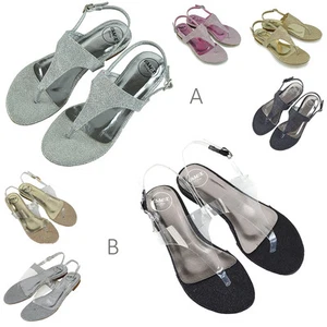 Womens Flat Holiday Toe Post Sandals Ladies Flip Flops Beach Casual T-bar Shoes - Picture 1 of 34