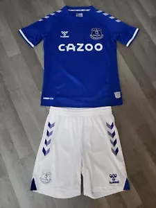 Boys Hummel Everton FC Home Shirt 2020-21 With Shorts XL - Picture 1 of 4