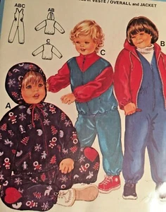 Burda Schnittmuster 7167 Kinder Overall Jacke Schneeanzug Größe 6 Monate Winter - Bild 1 von 3